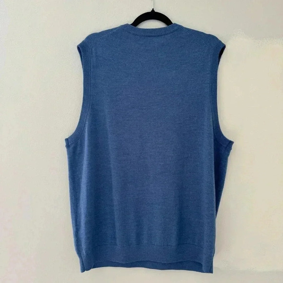 Hart Schaffner Marx Sweater Vest V Neck Extra Fine Merino Wool XL - Picture 2 of 6